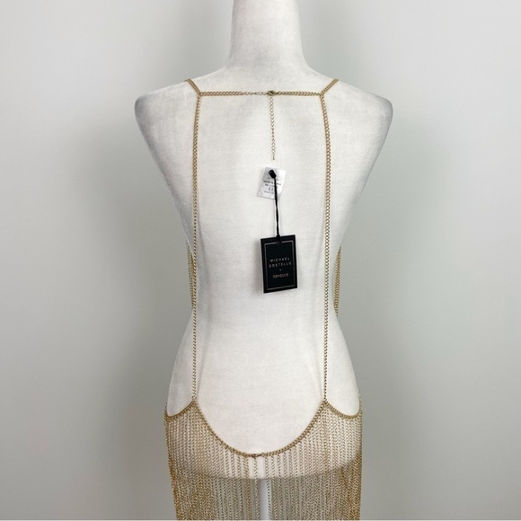 Michael Costello x REVOLVE Zayd Chain Dress in Gold - Picture 5 of 7